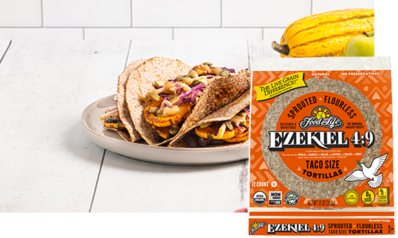 Roasted Delicata Squash Tacos with Apple-Cabbage Slaw | Food For Life ...