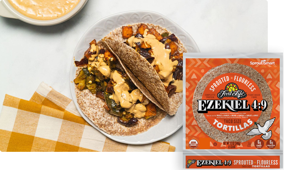 Roasted Poblano and Butternut Squash Tacos | Food For Life | Healthy Recipes