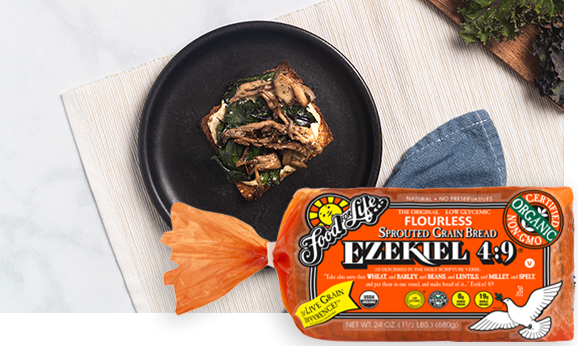 Kale, Mushroom, and Cashew Cheese Toast | Food For Life | Healthy Recipes