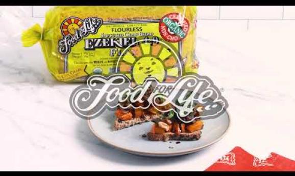 Embedded thumbnail for Autumn Harvest Bruschetta on Ezekiel 4:9 Flax Sprouted Whole Grain Bread